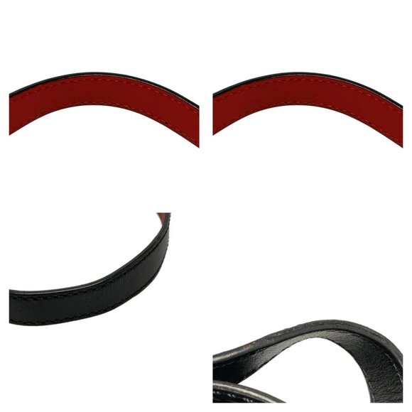 CHRISTIAN LOUBOUTIN Bench Reporter Black Red Leather Shoulder Bag 531-081725 - Picture 10 of 15